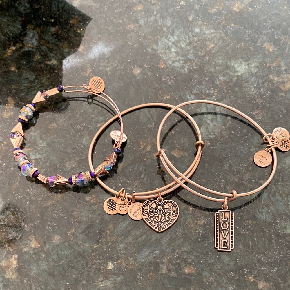 Set of 3 Alex and Ani Bracelets